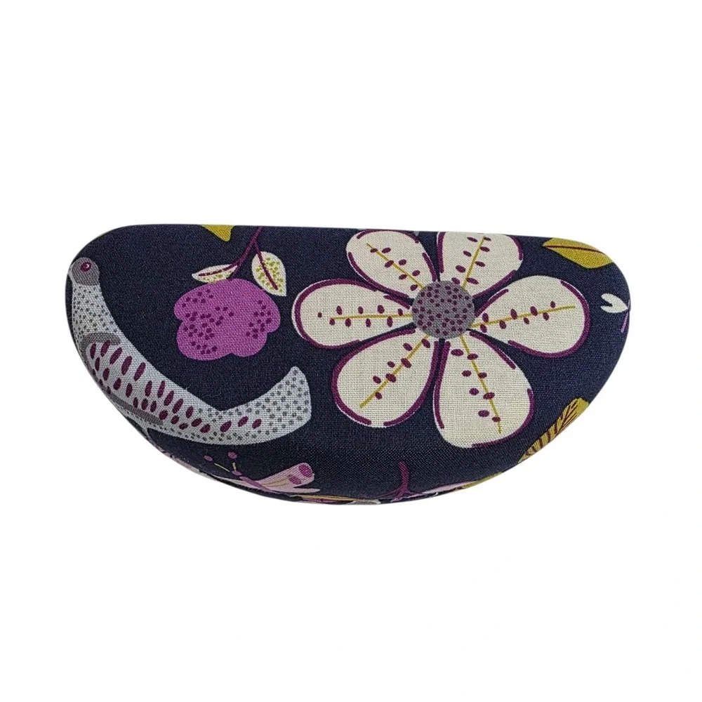 Vera Bradley Hard Eyeglasses Case Floral Print Purple‎ Blue Grandmacore Preppy
